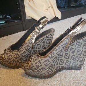 Preloved Authentic Fendi wedges